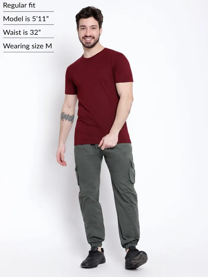 Buy Matte Grey Dual Pocket Cargo Joggers Online in India -Beyoung