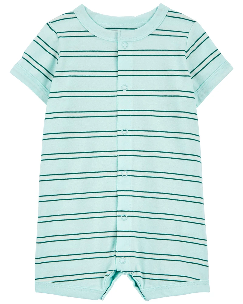 Carters Oshkosh Baby Striped Snap-Up Romper