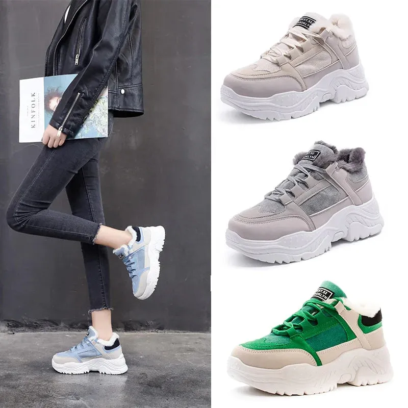 Casual Women's 6cm Comfortable Breathable Platform Wedge Sneakers Shoes