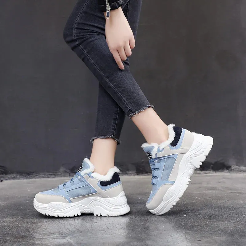 Casual Women's 6cm Comfortable Breathable Platform Wedge Sneakers Shoes