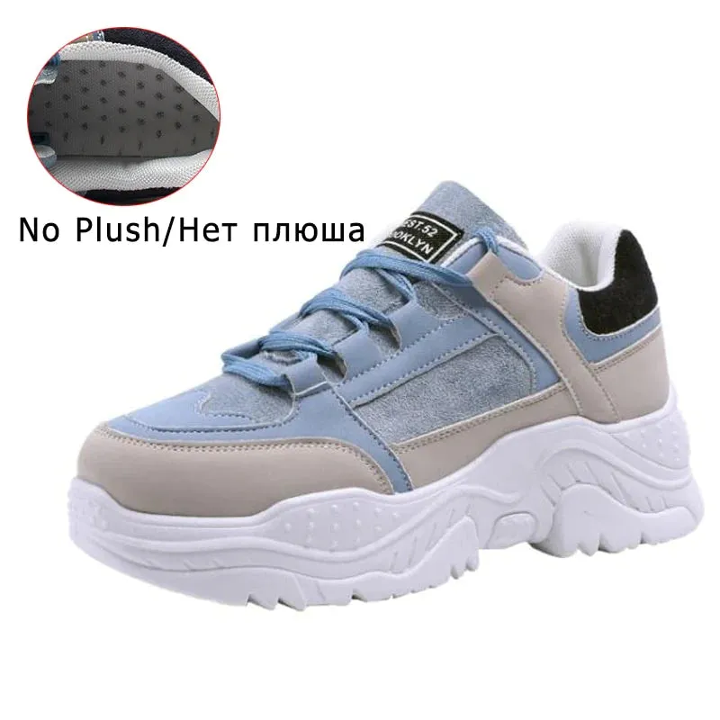 Casual Women's 6cm Comfortable Breathable Platform Wedge Sneakers Shoes