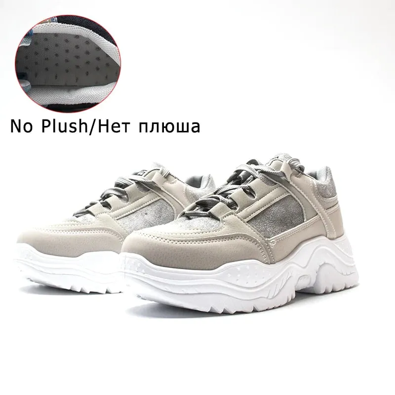 Casual Women's 6cm Comfortable Breathable Platform Wedge Sneakers Shoes