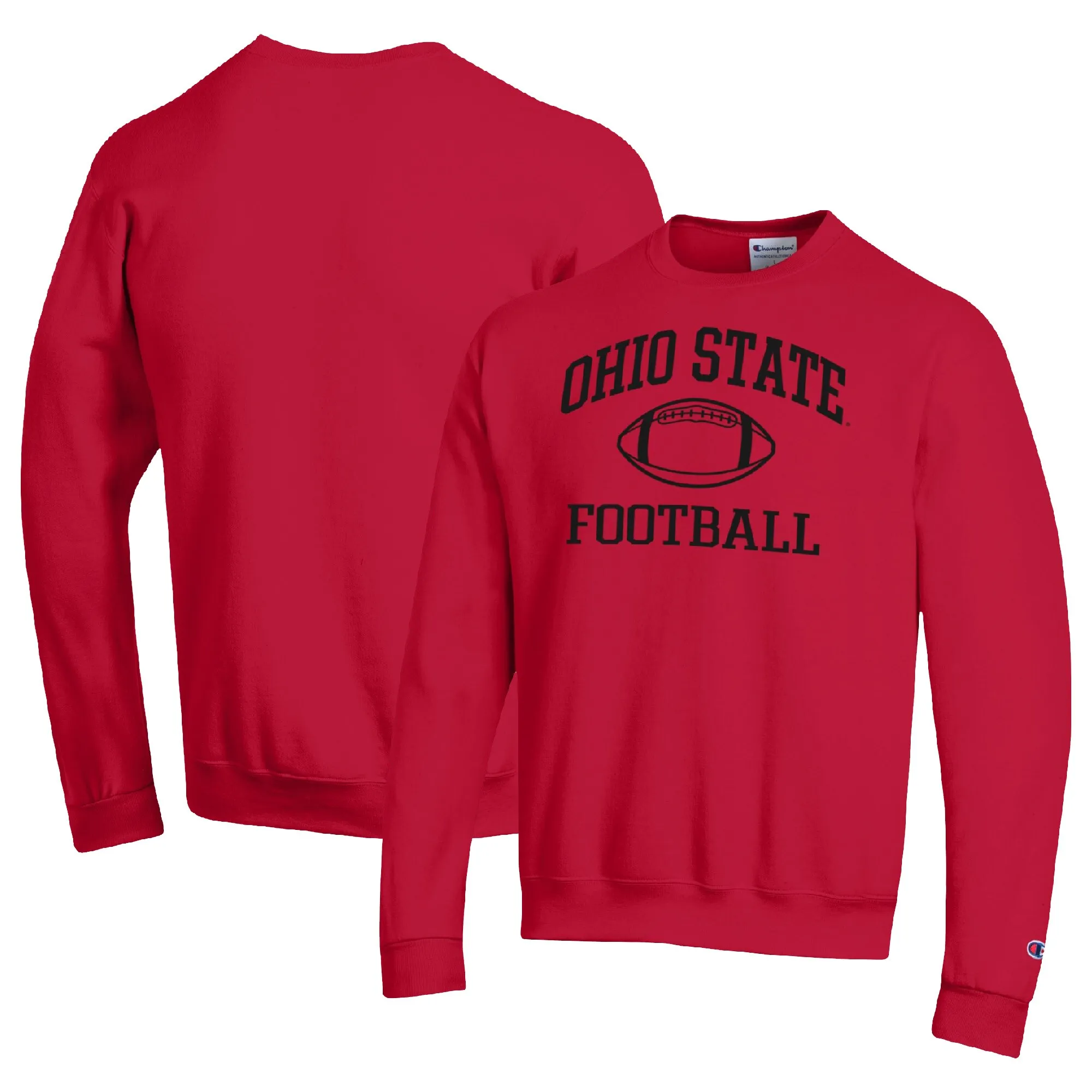 Champion Ohio State Buckeyes Scarlet Football Icon Pullover Sweatshirt