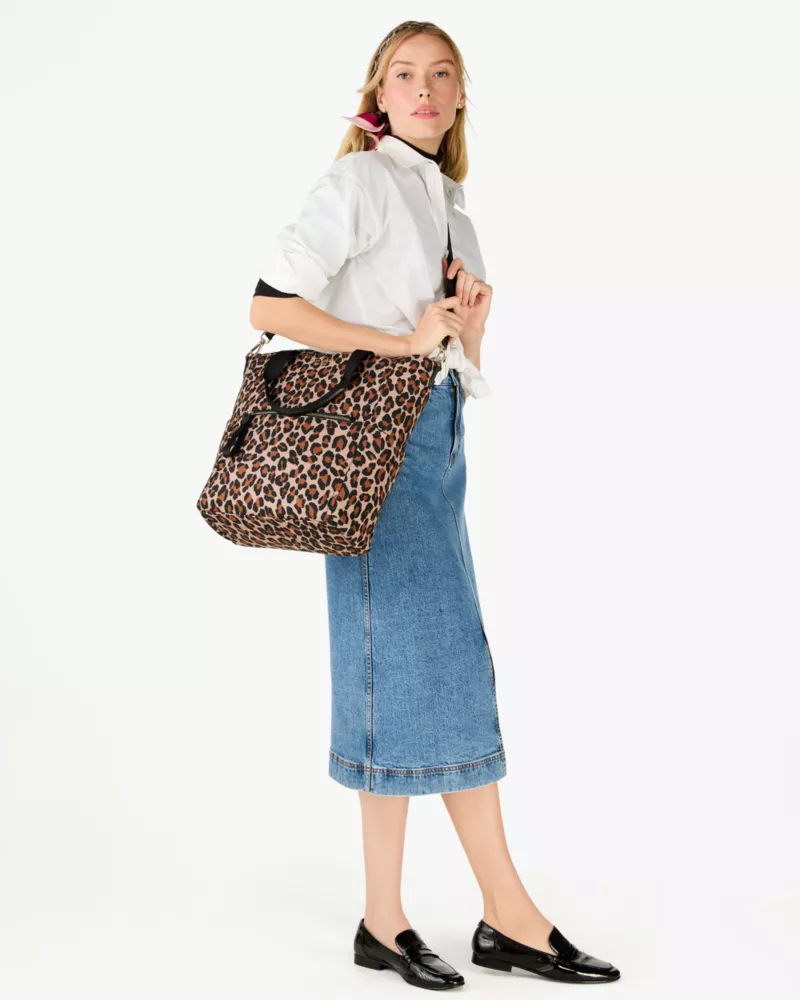 Chelsea Spotted Leopard Large Convertible Backpack | Kate Spade GB