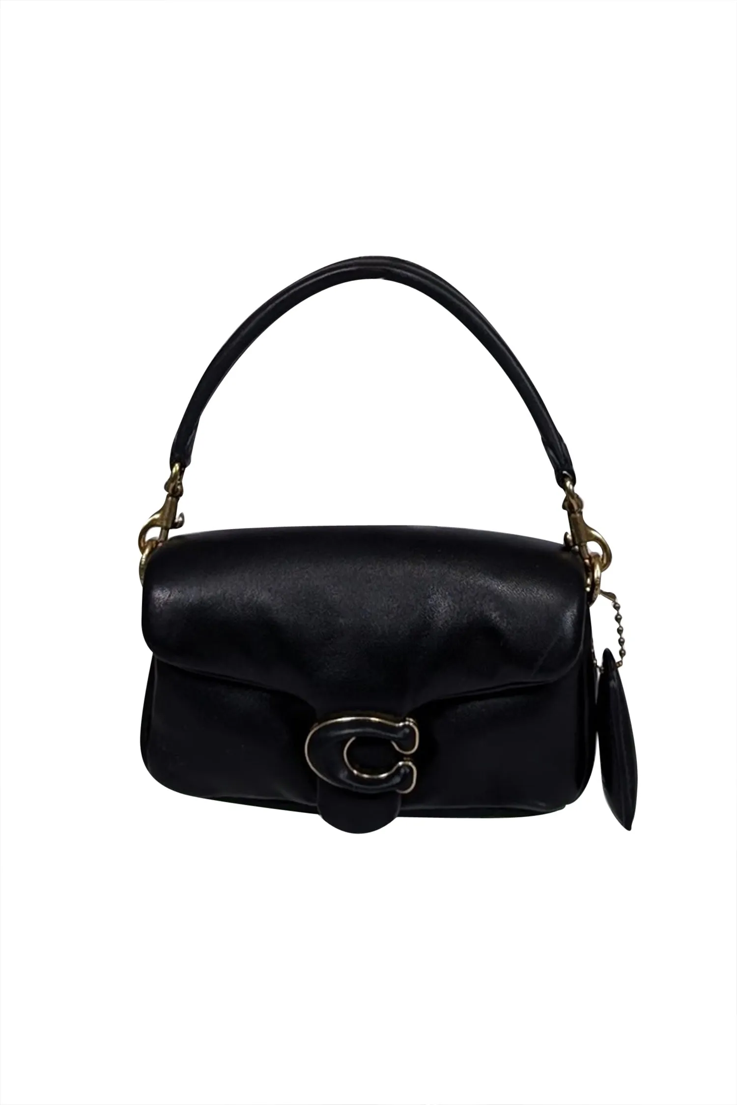 Coach - Black Leather Pillow Tabby Mini Bag