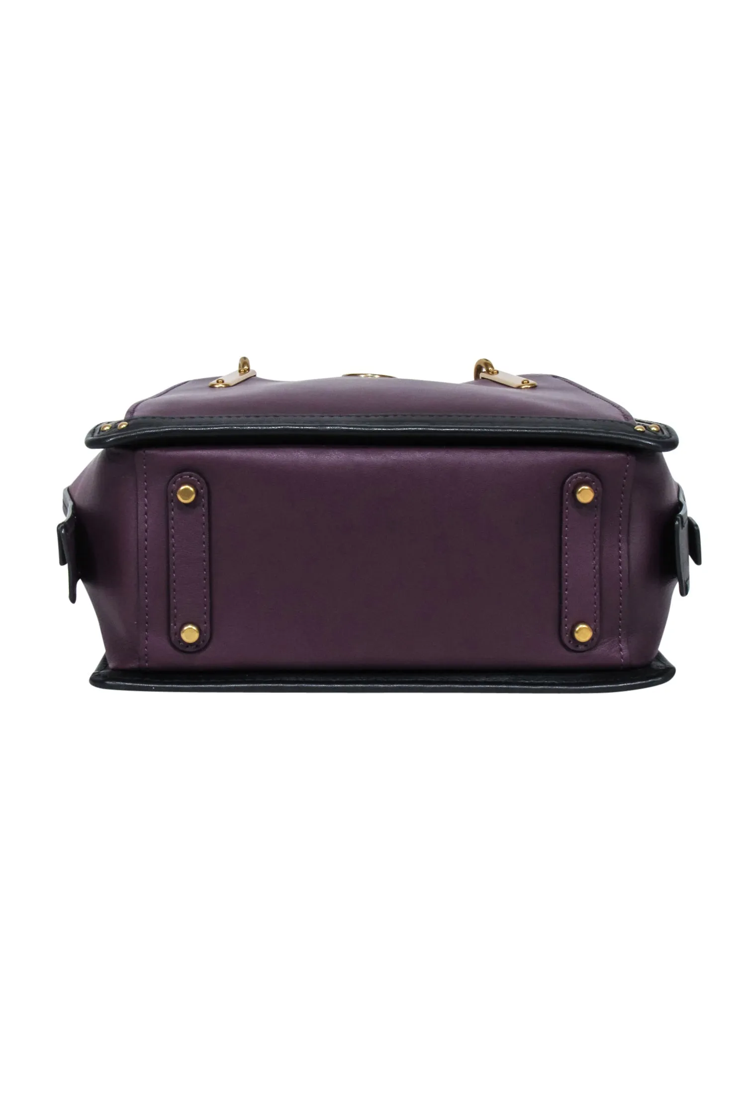 Coach - Plum Purple & Black Leather Mini Dreamer Bag