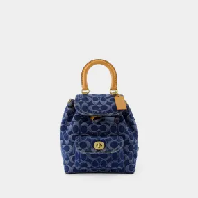 Coach  Signature Riya 21 Backpack - Coach - Cotton - Blue