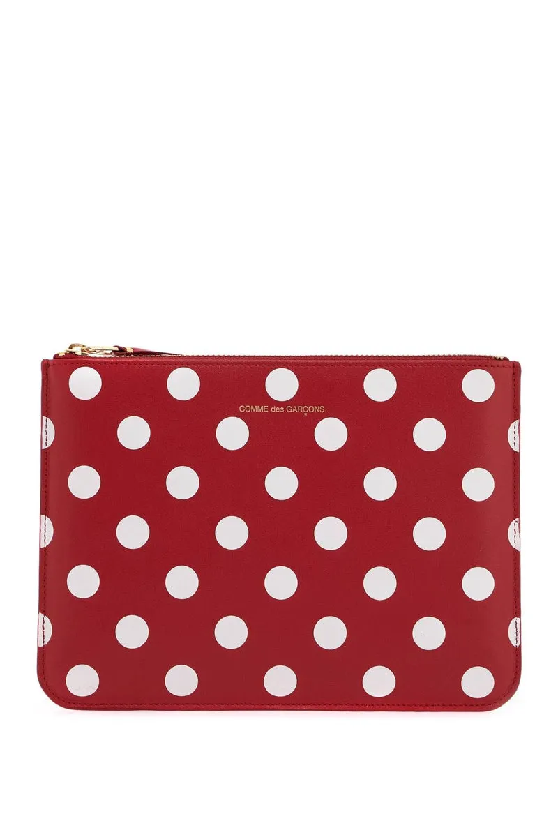 Comme Des Garcons Wallet    Comme Des Garcons Wallet 'Polka Dot Leather Pouch Bag