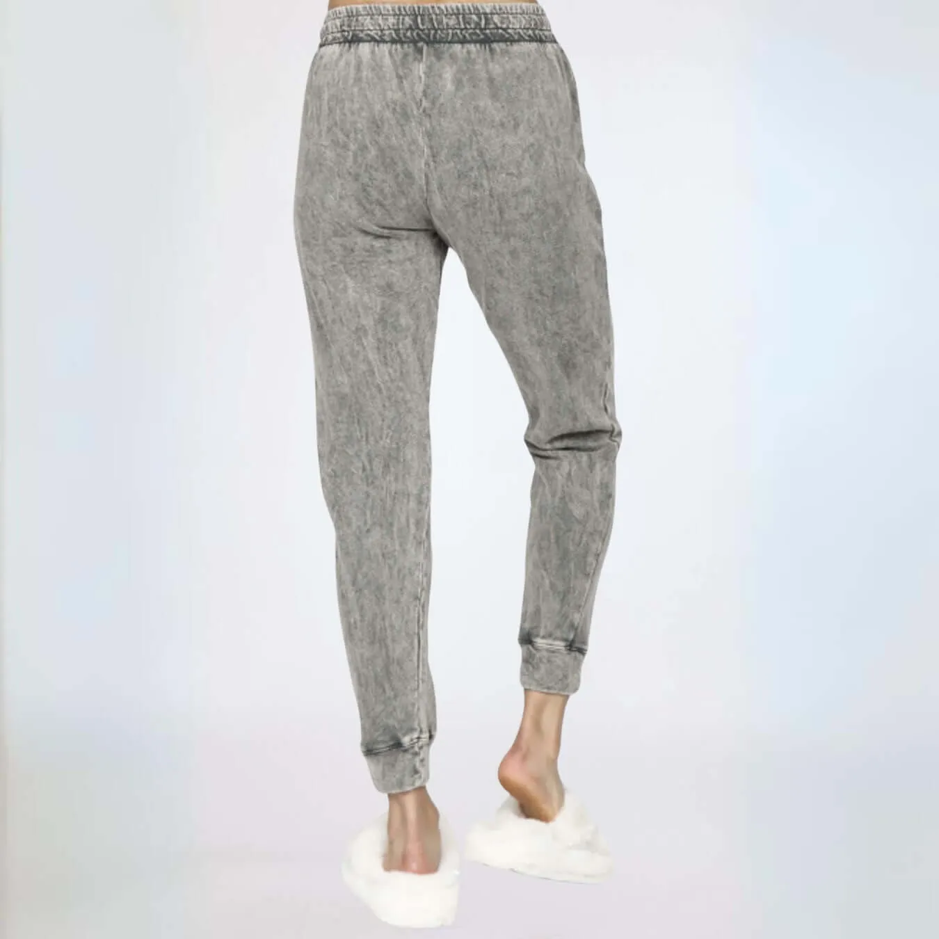 Cotton Mineral Washed Joggers Made in USA - Clearance Final Sale