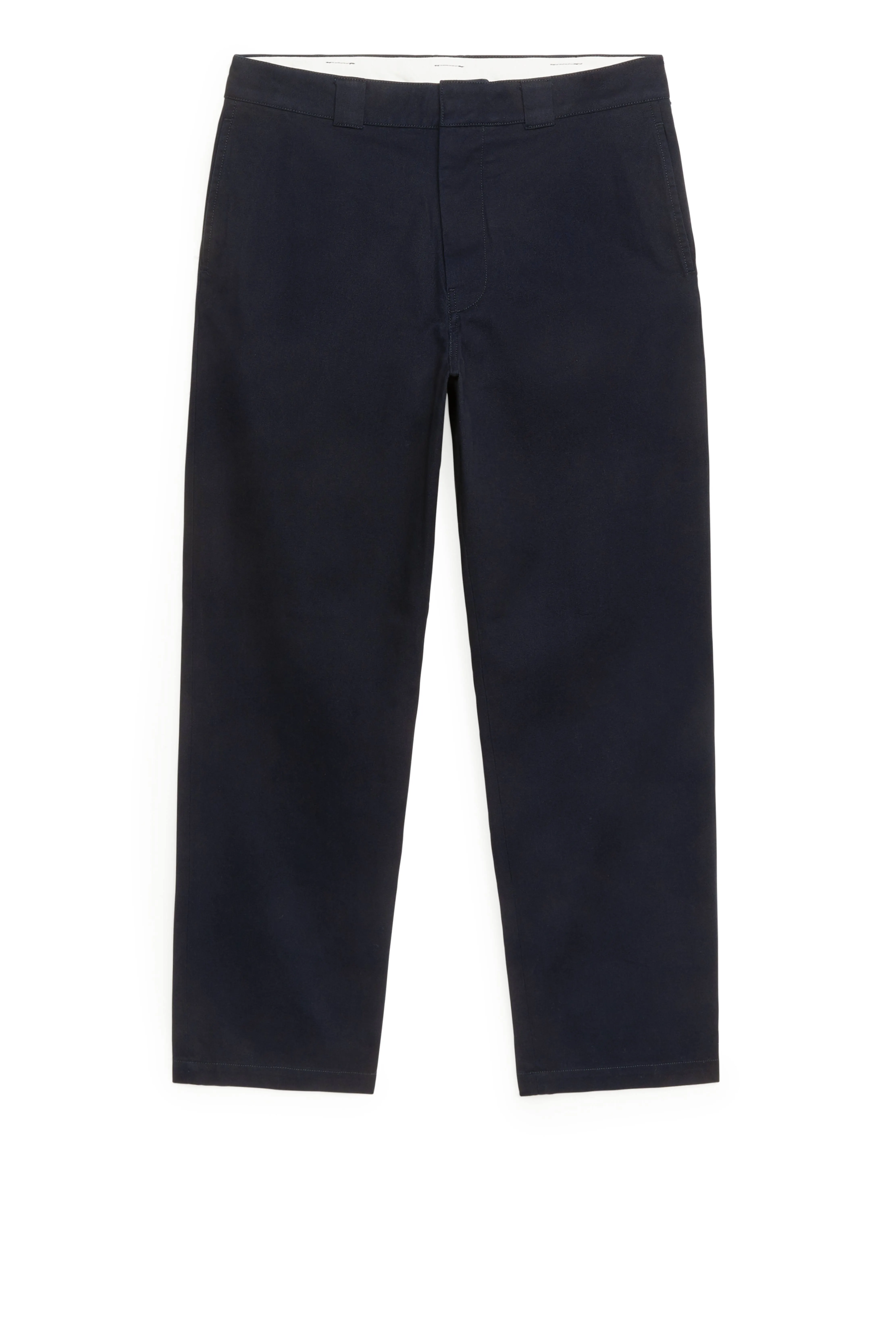 Cotton Twill Trousers - Regular waist - Long - Dark Blue - Men | H&M GB