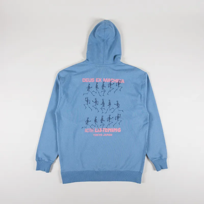 Deus Ex Machina Active Listening Hoodie Blue Heaven