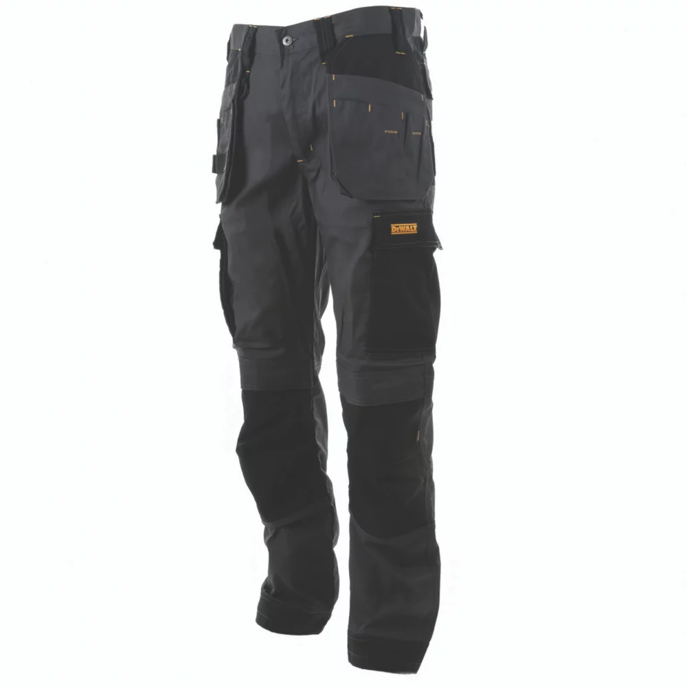 DeWalt Barstow Holster Work Trousers Charcoal Grey 40" W 29" L - Screwfix