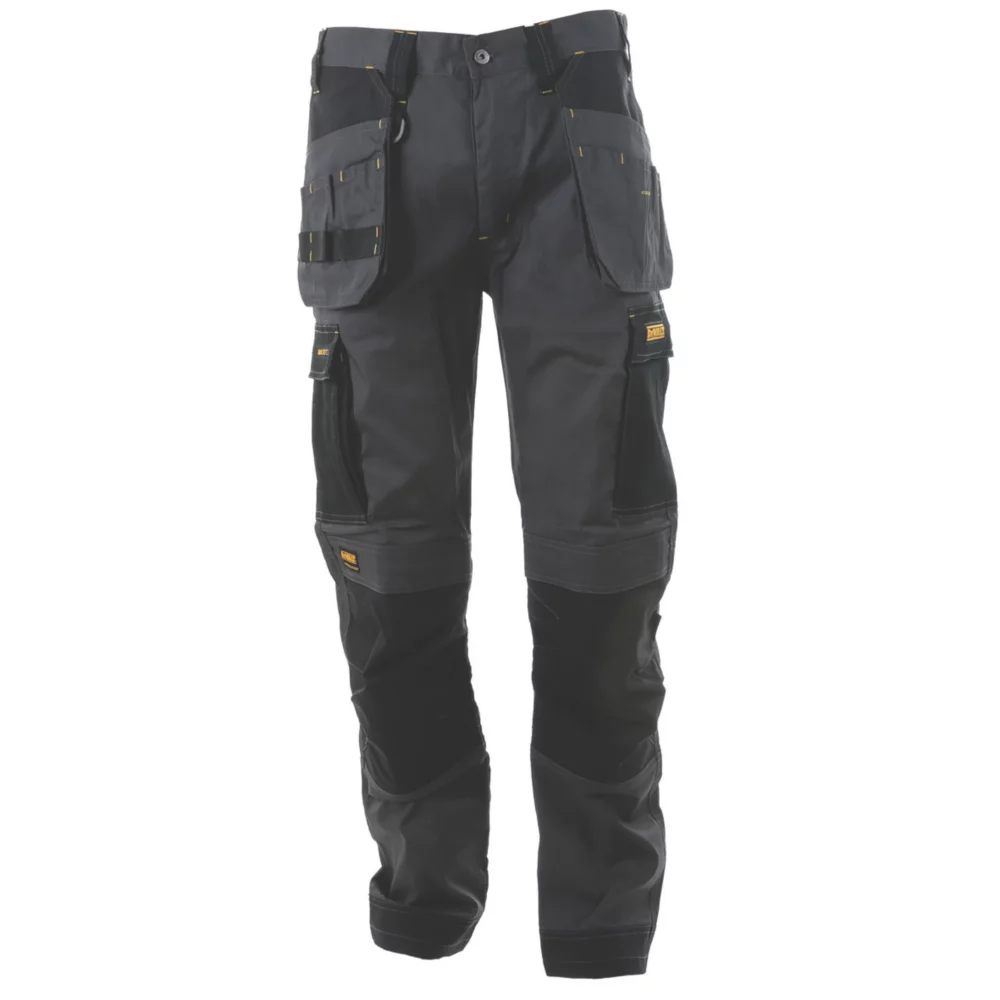 DeWalt Barstow Holster Work Trousers Charcoal Grey 40" W 29" L - Screwfix