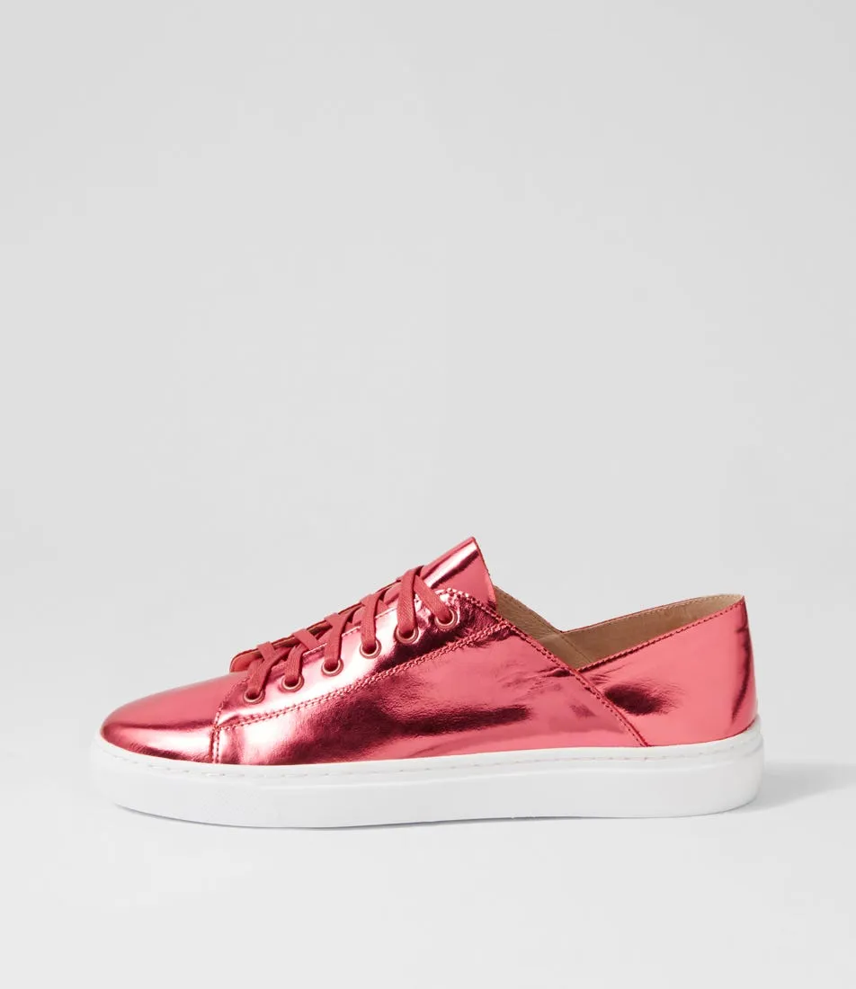 DIANA FERRARI Oaks Guava Metallic Leather Sneakers