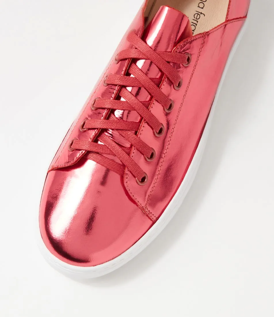 DIANA FERRARI Oaks Guava Metallic Leather Sneakers