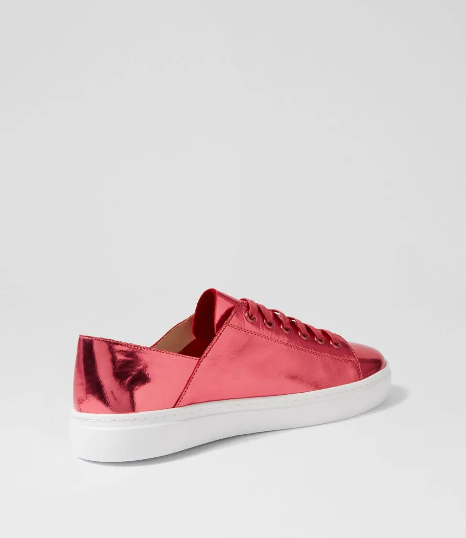 DIANA FERRARI Oaks Guava Metallic Leather Sneakers