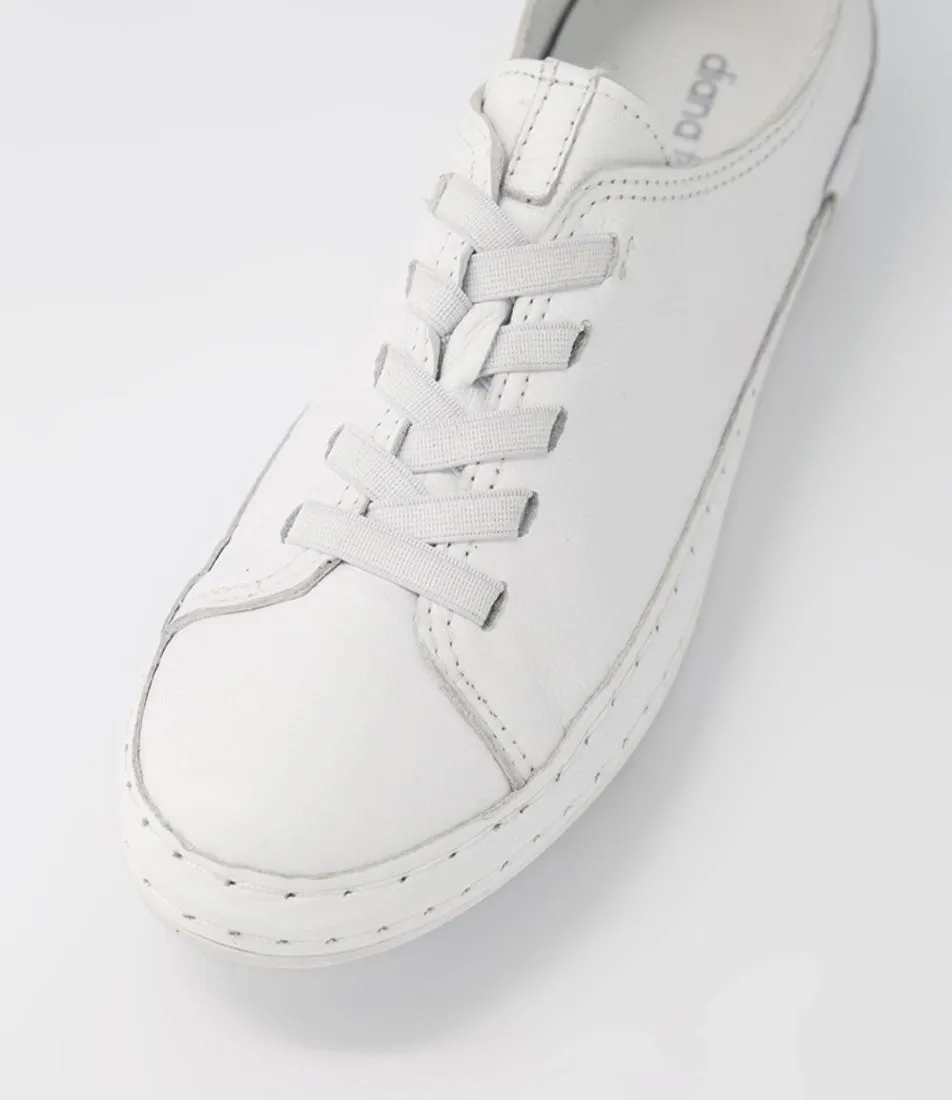 DIANA FERRARI Pleasin White Leather Sneakers