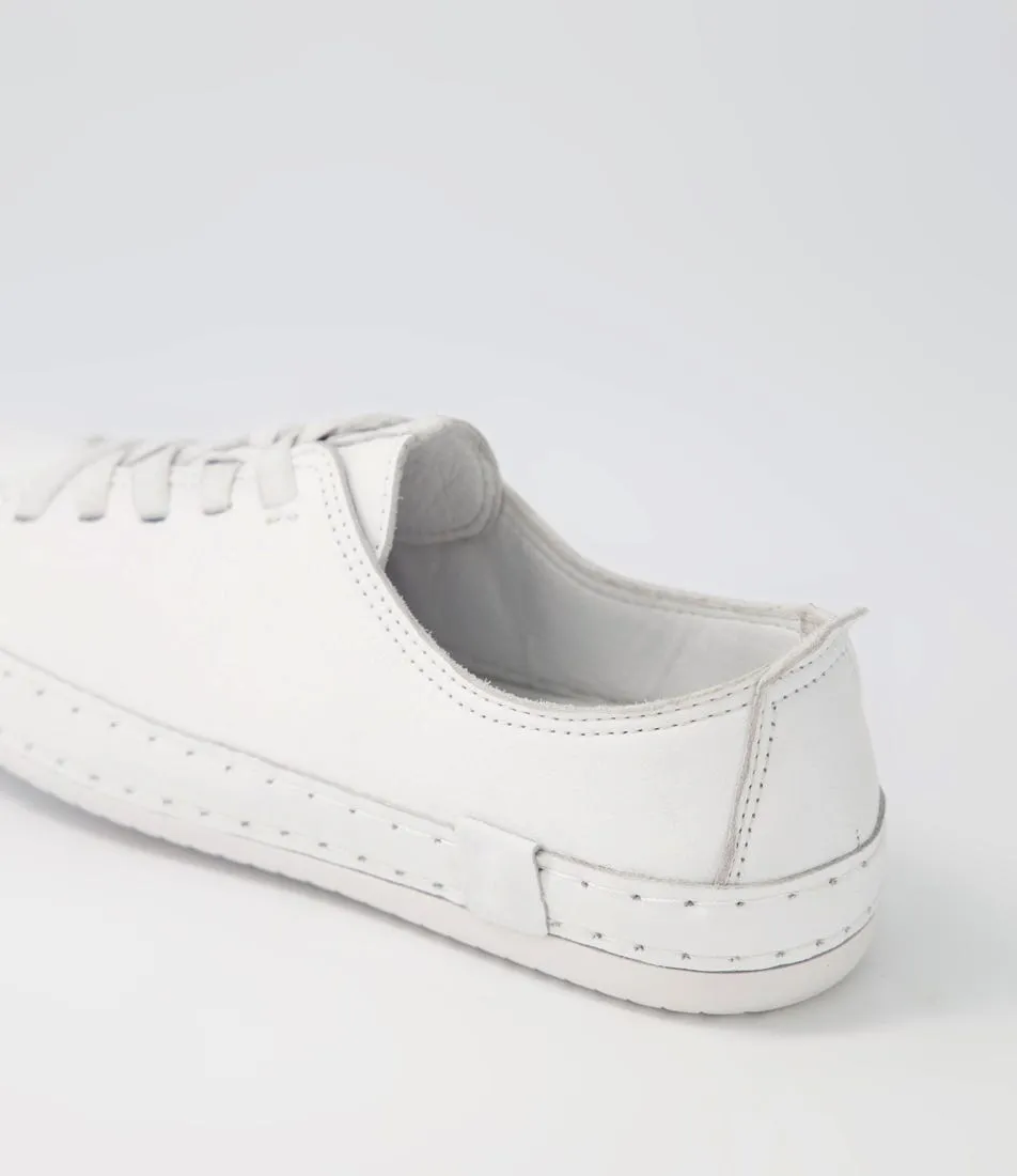 DIANA FERRARI Pleasin White Leather Sneakers