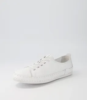 DIANA FERRARI Pleasin White Leather Sneakers