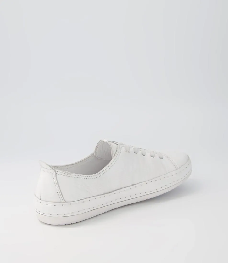 DIANA FERRARI Pleasin White Leather Sneakers