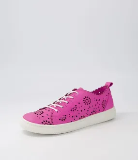 DIANA FERRARI Sabrina Fuchsia Leather Sneakers