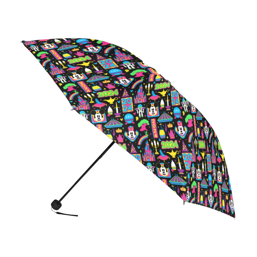 Disney 2024 Dark Anti-UV Foldable Umbrella