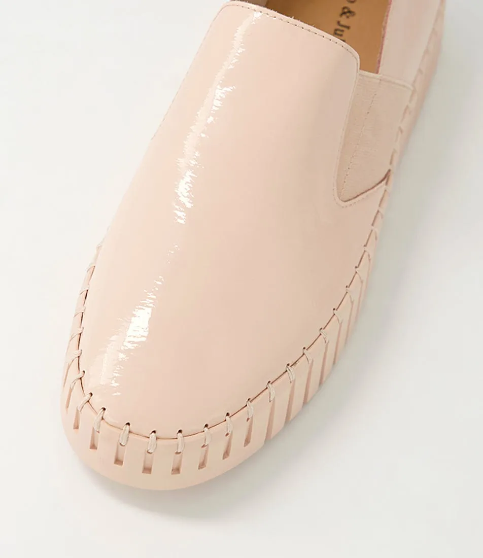 DJANGO & JULIETTE Becca Nude Patent Leather Sneakers