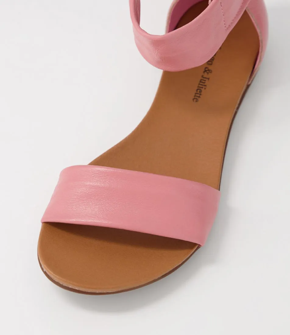 DJANGO & JULIETTE Benita Pretty Pink Leather Sandals