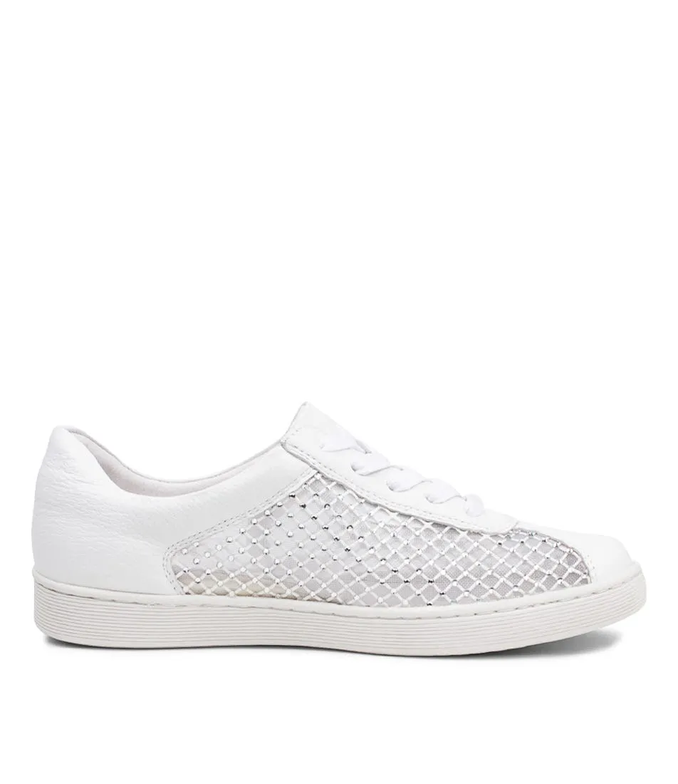 DJANGO & JULIETTE Dickie White Leather Jewels Sneakers