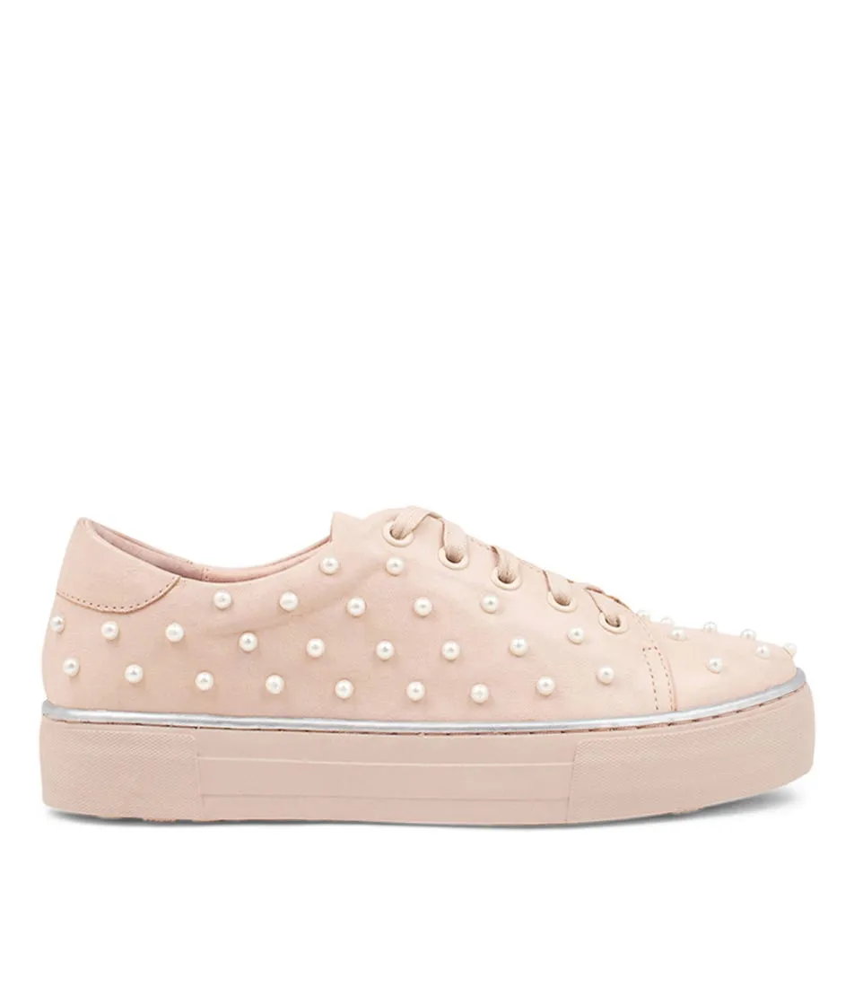 DJANGO & JULIETTE Faif Pale Pink Leather Sneakers