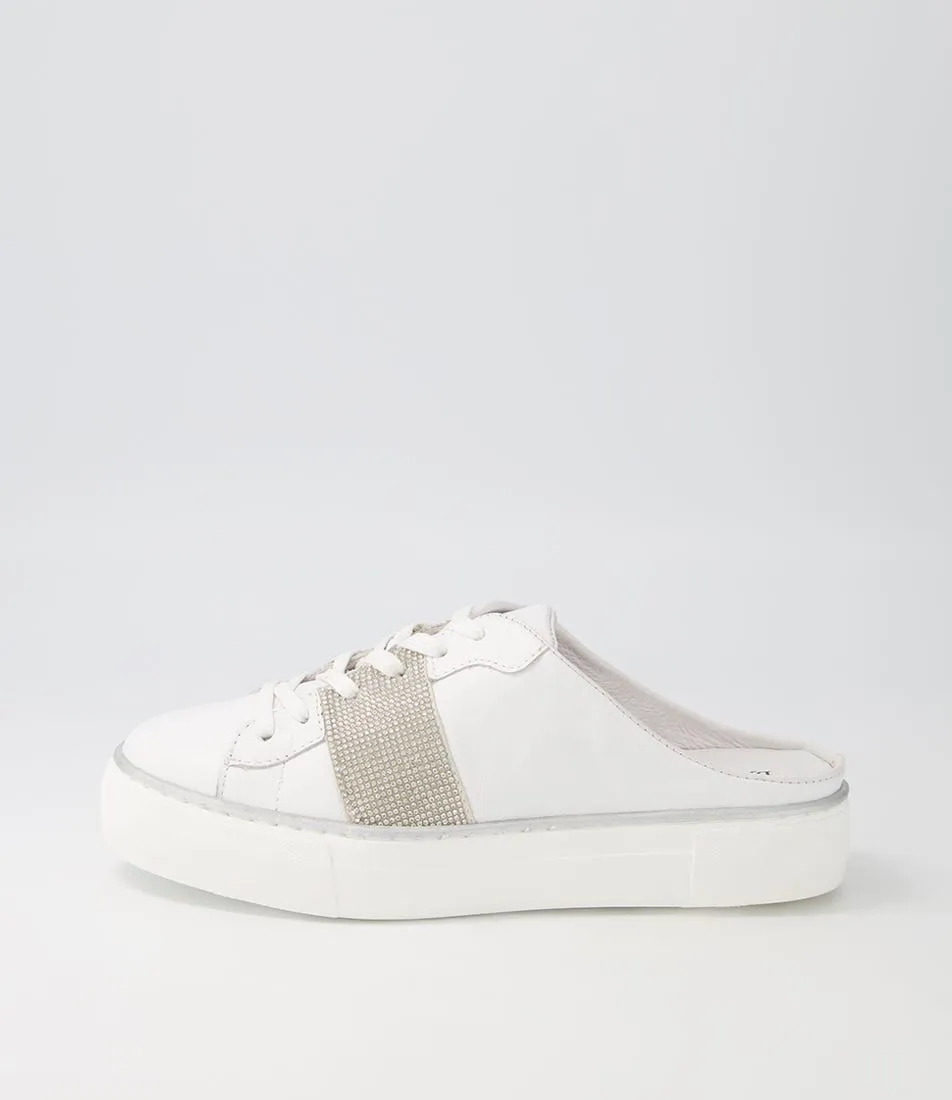 DJANGO & JULIETTE Faimos White Leather Sneakers