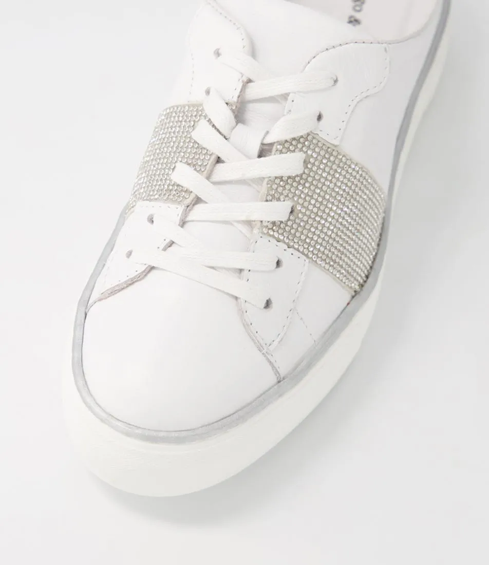 DJANGO & JULIETTE Faimos White Leather Sneakers