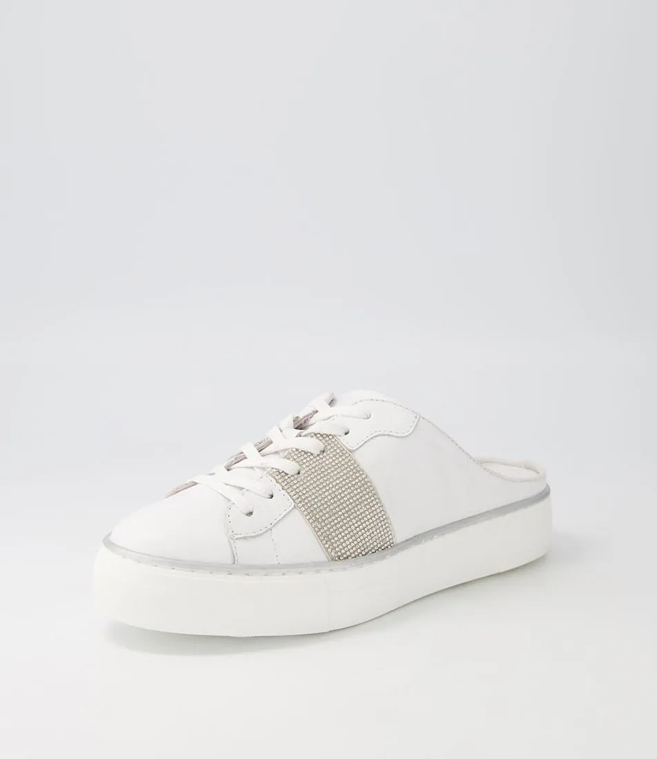 DJANGO & JULIETTE Faimos White Leather Sneakers