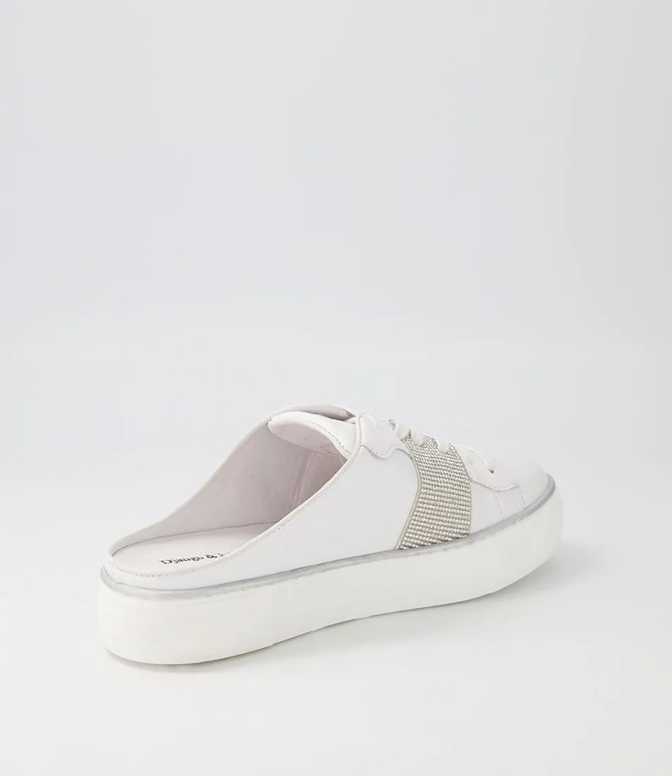 DJANGO & JULIETTE Faimos White Leather Sneakers