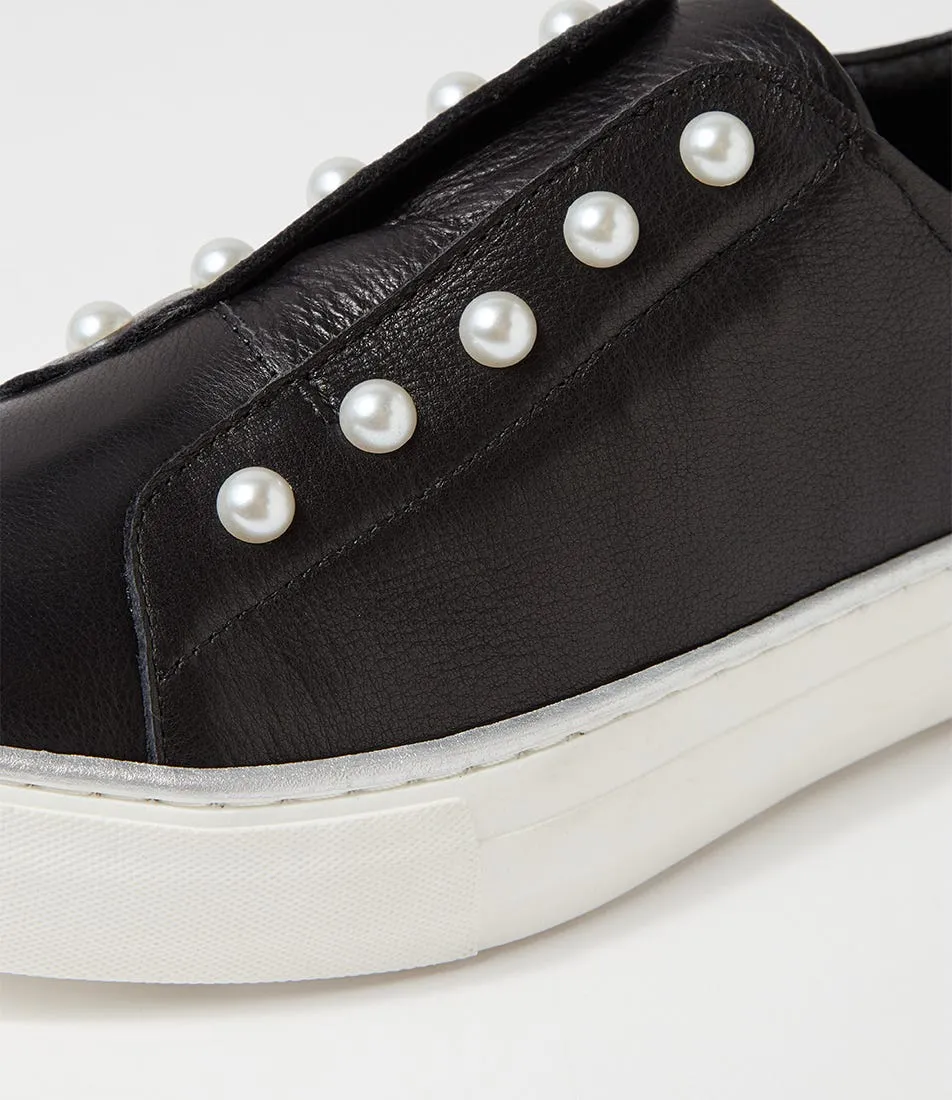 DJANGO & JULIETTE Fearl Black White Leather Sneakers