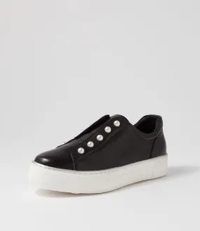 DJANGO & JULIETTE Fearl Black White Leather Sneakers