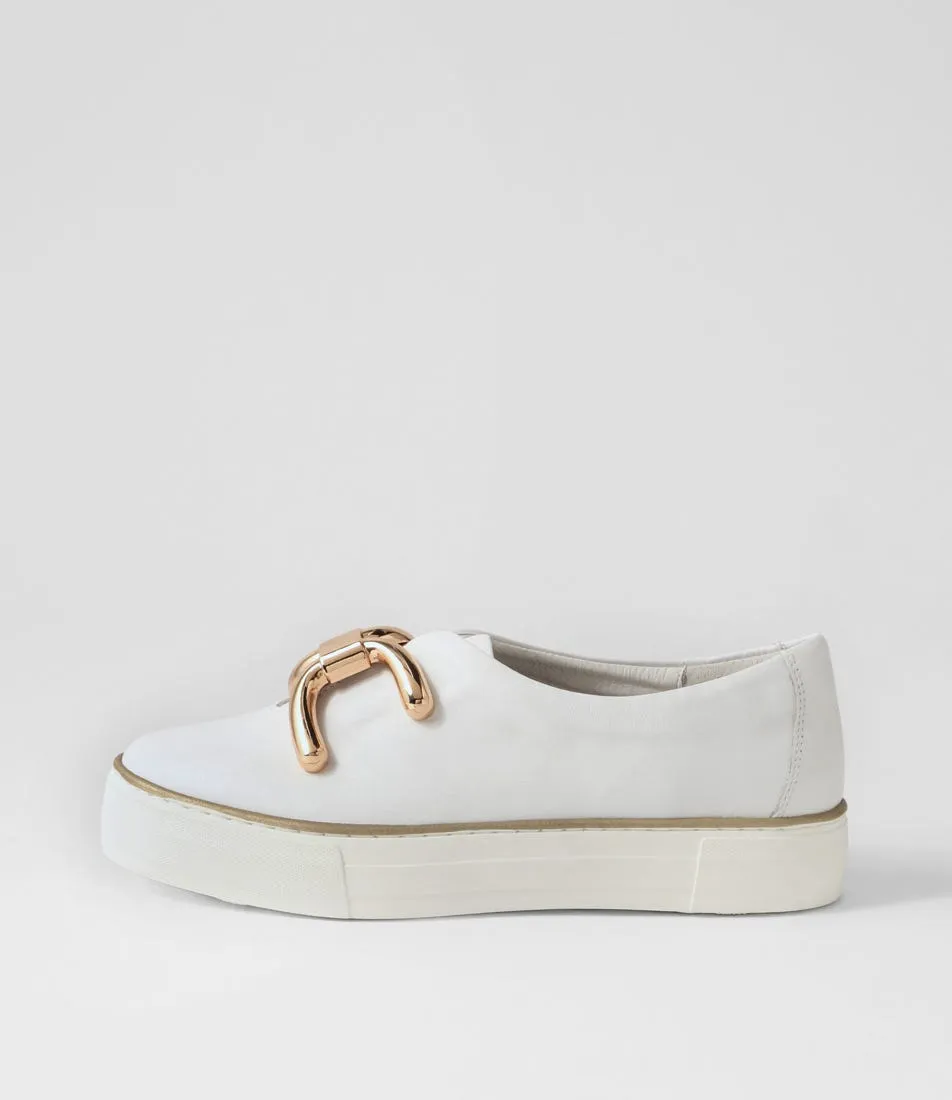 DJANGO & JULIETTE Fillo White Leather Sneakers