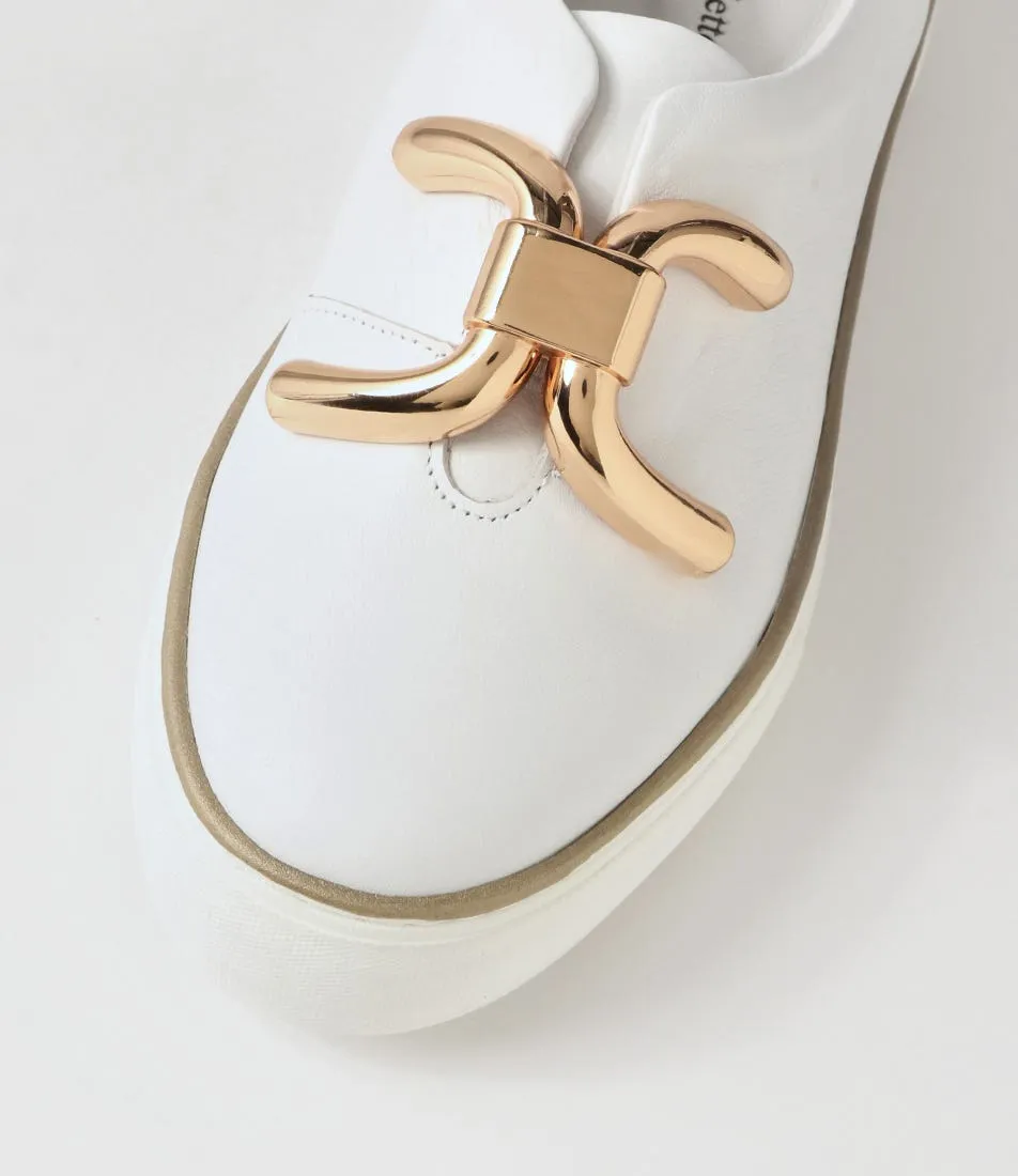 DJANGO & JULIETTE Fillo White Leather Sneakers