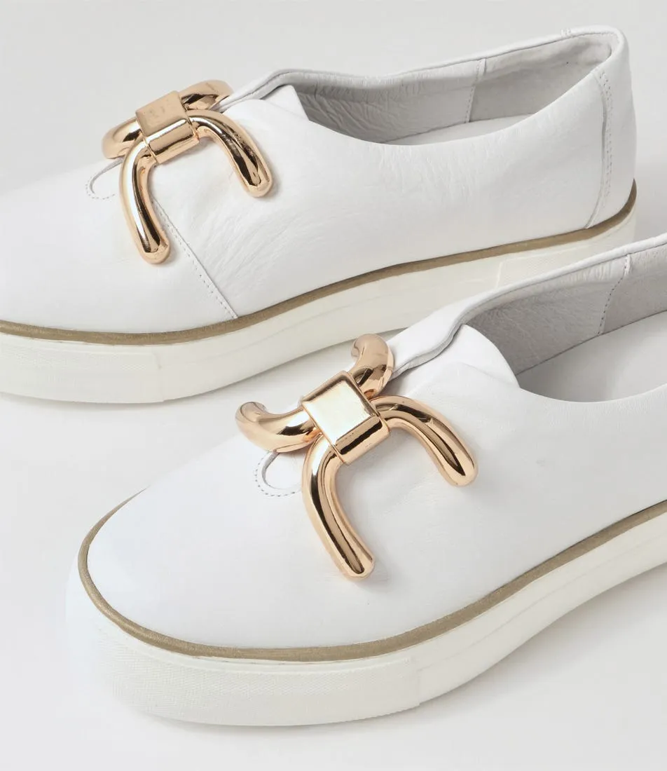 DJANGO & JULIETTE Fillo White Leather Sneakers