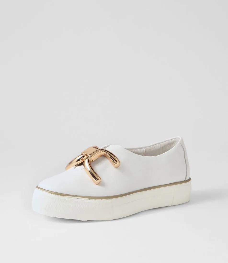 DJANGO & JULIETTE Fillo White Leather Sneakers