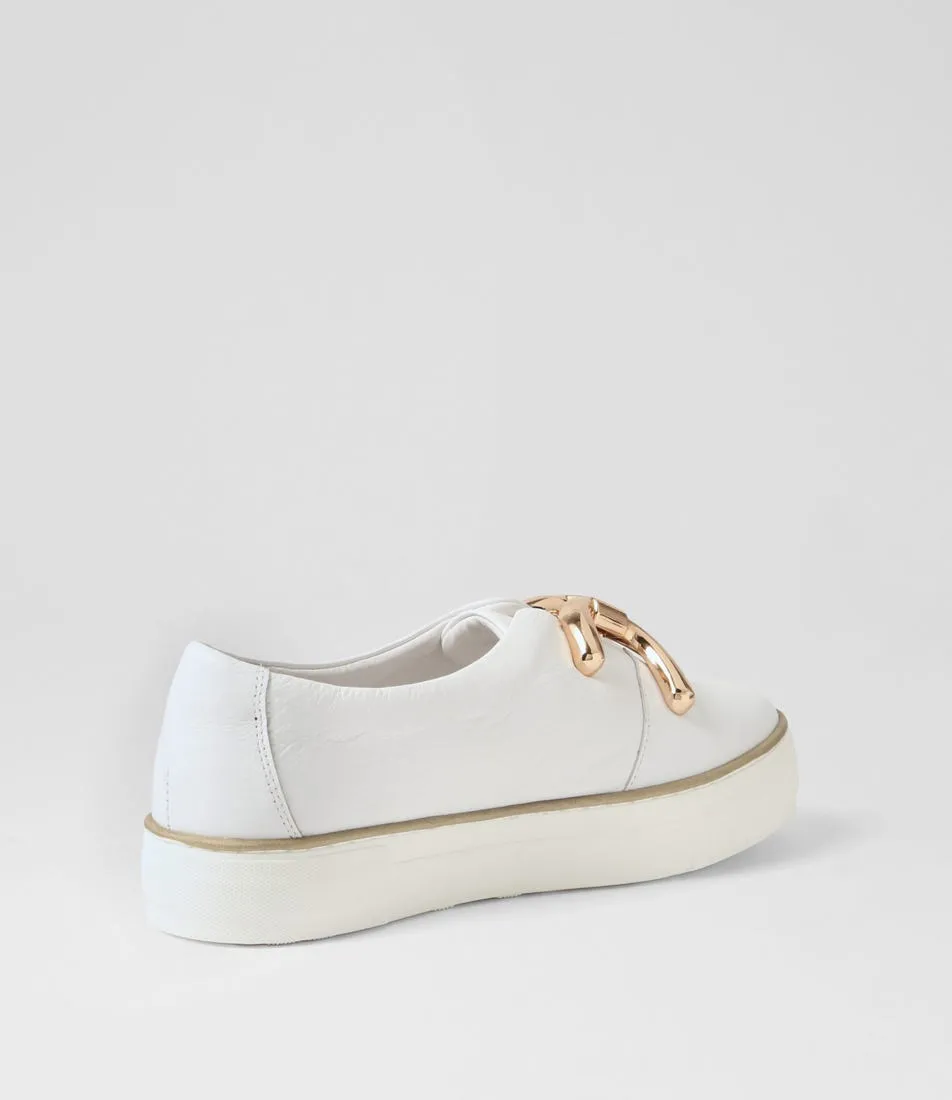 DJANGO & JULIETTE Fillo White Leather Sneakers