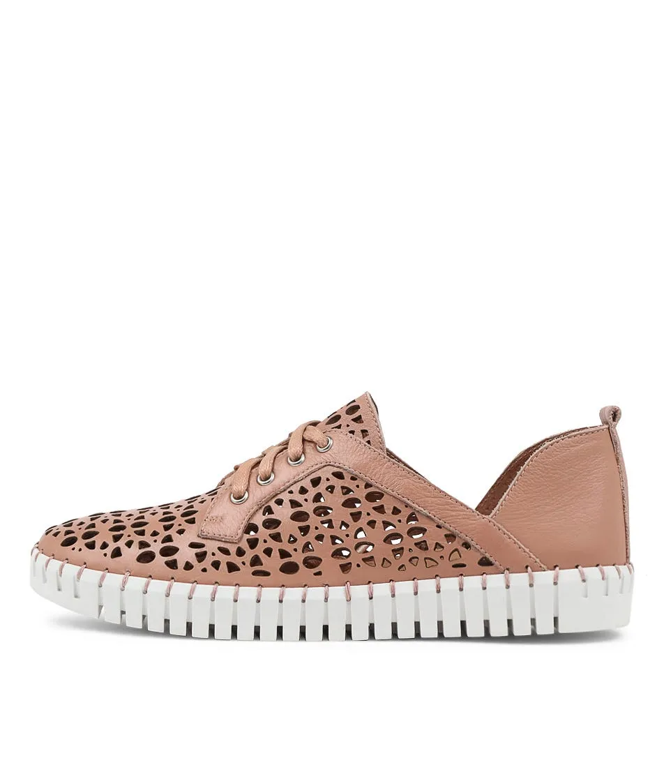 DJANGO & JULIETTE Haifa Mushroom Leather Sneakers Ws