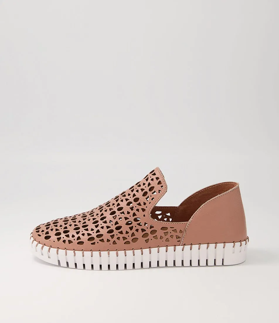 DJANGO & JULIETTE Haze Mushroom Ws Leather Sneakers