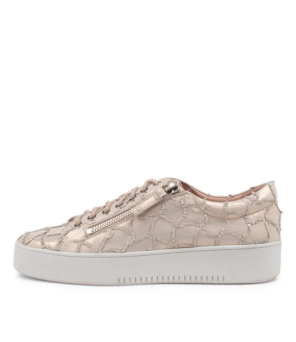 DJANGO & JULIETTE Laila Nude Frill Leather Sneakers