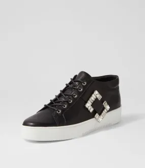 DJANGO & JULIETTE Larine Black White Leather Sneakers