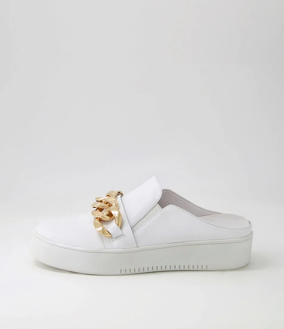 DJANGO & JULIETTE Loyde White Leather Sneakers