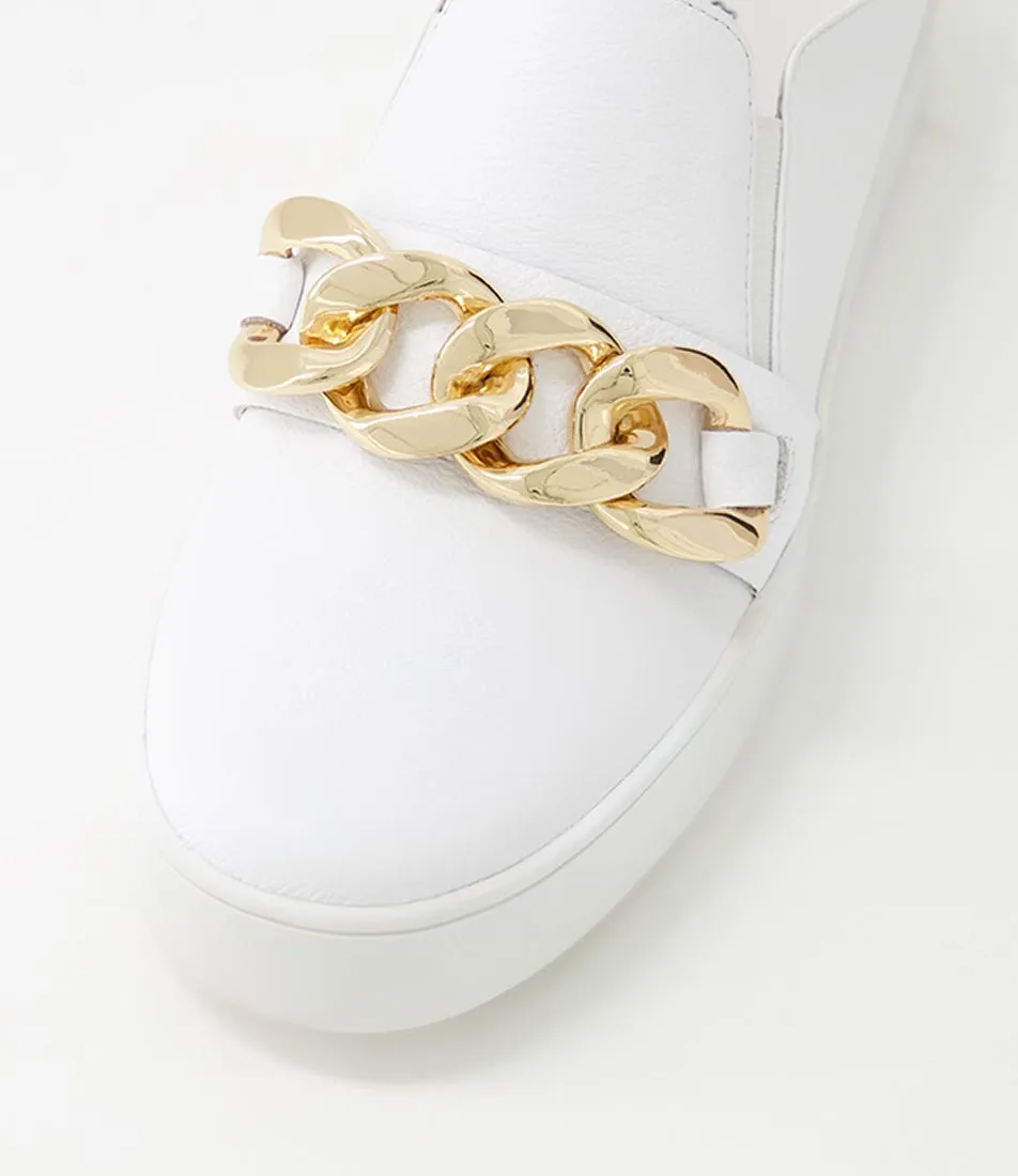 DJANGO & JULIETTE Loyde White Leather Sneakers