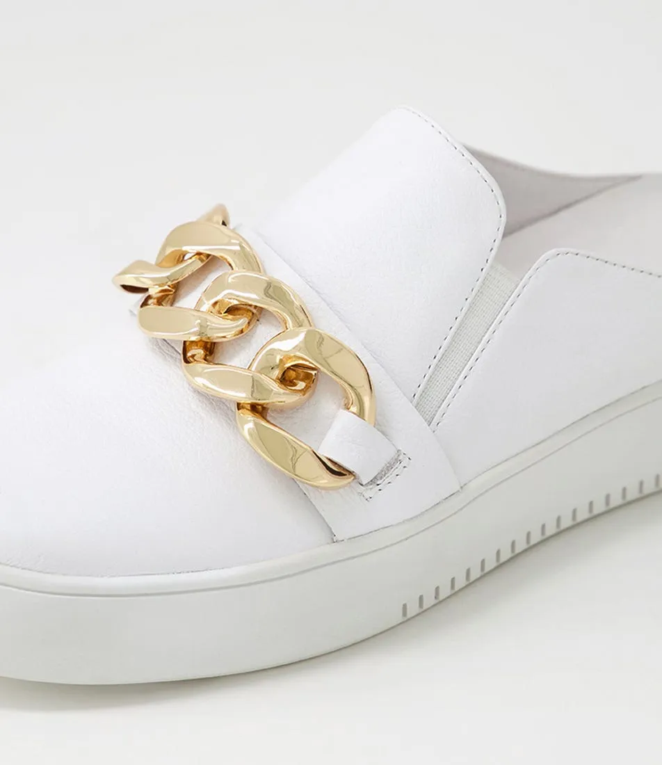 DJANGO & JULIETTE Loyde White Leather Sneakers