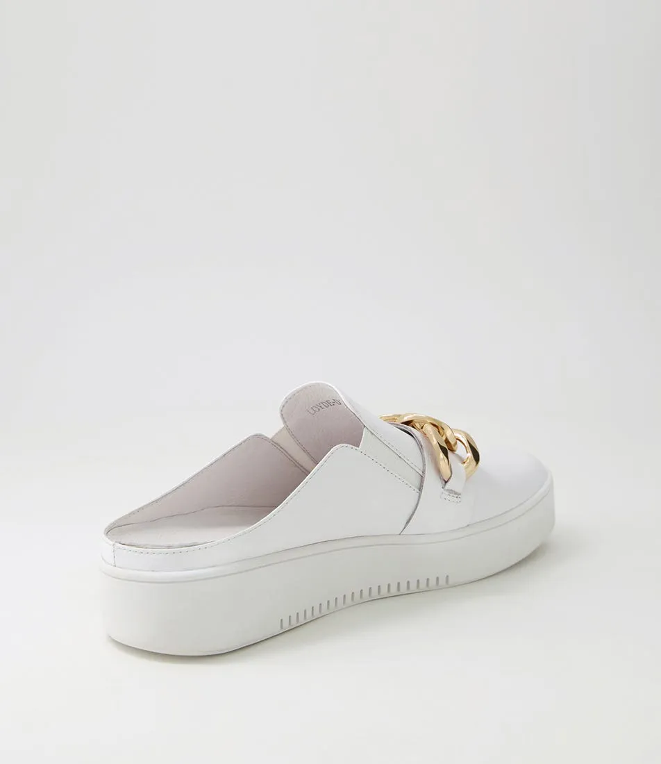 DJANGO & JULIETTE Loyde White Leather Sneakers