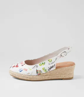 DJANGO & JULIETTE Saniarly Amalfi Print Leather Sandals